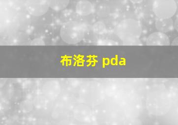 布洛芬 pda